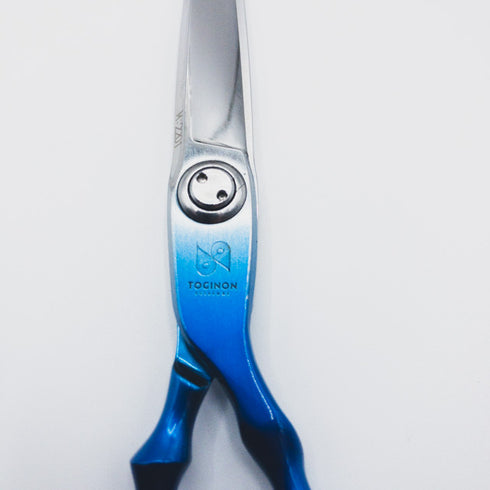 【トギノンTOGINON】NEOシャークライト2020モデルシザー オフセット理容 美容ハサミ 右利き 6インチ 中古 sc10