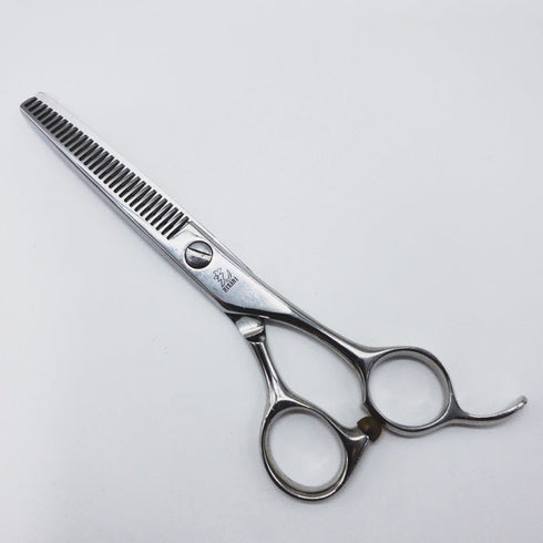 【ヒカリシザーズHIKARI光シザーHIKARI SCISSORS】6032 オフセット シザー セニング 美容ハサミ すきばさみ 美容師 理容師 約40% 右利き 6インチ 中古 sc1001