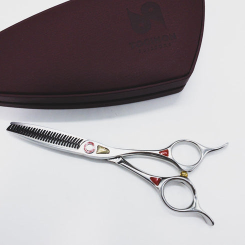 【トギノンTOGINON】クイーンサクセス サクセスツイスター5.8 メガネ シザー セニング 美容ハサミ すきばさみ 美容師 理容師 約40% 右利き 5.8インチ 中古 sc1005