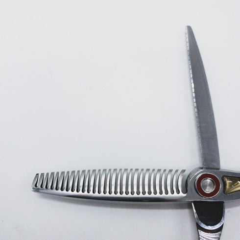 【トギノンTOGINON】クイーンサクセス サクセスツイスター5.8 メガネ シザー セニング 美容ハサミ すきばさみ 美容師 理容師 約40% 右利き 5.8インチ 中古 sc1005