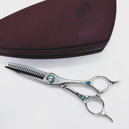 【トギノンTOGINON】PREMIUM TWIN5.8プレミアムクイーン ツイン メガネ シザー セニング 美容ハサミ すきばさみ 美容師 理容師 約40% 右利き 5.8インチ 中古 sc1008