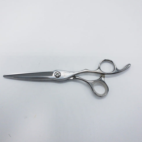 美品【MERITメリット山神剣】AQUA N-CJN60 シザー オフセット 理容 美容ハサミ 美容師 理容師 右利き 6インチ 中古 sc1044