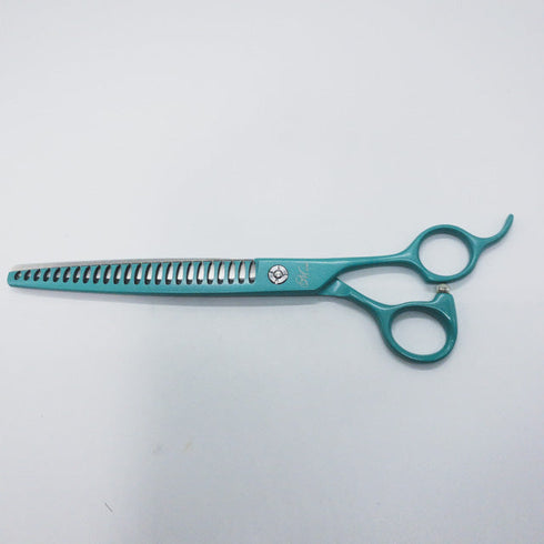 美品【BEARDS】MAVIE ROBIN's EGG BLUEブレンディング トリミングシザー オフセット 右利き トリマー ペット 7.5インチ 中古 sc1046