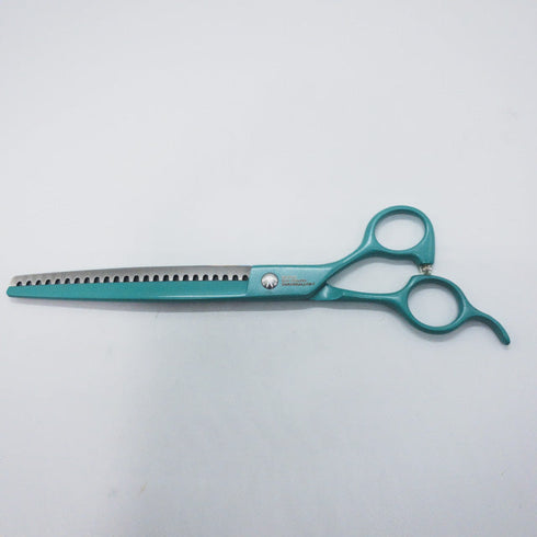 美品【BEARDS】MAVIE ROBIN's EGG BLUEブレンディング トリミングシザー オフセット 右利き トリマー ペット 7.5インチ 中古 sc1046