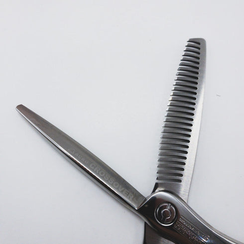 美品【ミズタニシザーズ ミズタニシザーMIZUTANI SCISSORS】CROSSOVER THINNING CT-125 正刃 オフセット シザー セニング 美容ハサミ すきばさみ 美容師 理容師 約20~25% 右利き 5.8インチ 中古 sc1049
