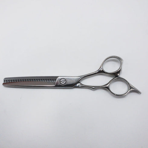 美品【ミズタニシザーズ ミズタニシザーMIZUTANI SCISSORS】CRONOS4クロノス オフセット シザー セニング 美容ハサミ すきばさみ 美容師 理容師 約9% 右利き 6インチ 中古 sc1055