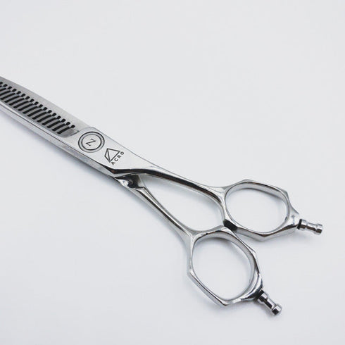 【ミズタニシザーズ ミズタニシザーMIZUTANI SCISSORS】Z DUAL ZD-3 両グシ メガネ シザー セニング 美容ハサミ すきばさみ 美容師 理容師 約15% 右利き 5.8インチ 中古 sc106