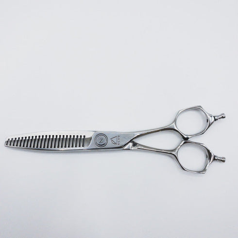 【ミズタニシザーズ ミズタニシザーMIZUTANI SCISSORS】Z DUAL ZD-3 両グシ メガネ シザー セニング 美容ハサミ すきばさみ 美容師 理容師 約15% 右利き 5.8インチ 中古 sc106
