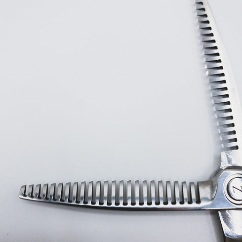 【ミズタニシザーズ ミズタニシザーMIZUTANI SCISSORS】Z DUAL ZD-3 両グシ メガネ シザー セニング 美容ハサミ すきばさみ 美容師 理容師 約15% 右利き 5.8インチ 中古 sc106