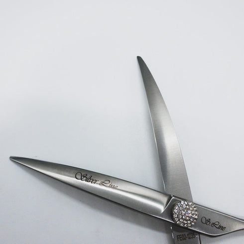美品【シルバーラインSilverLine】MHC700ディープライトカーブバサミ トリミングシザー メガネ 右利き トリマー ペット 7インチ 中古 sc1060