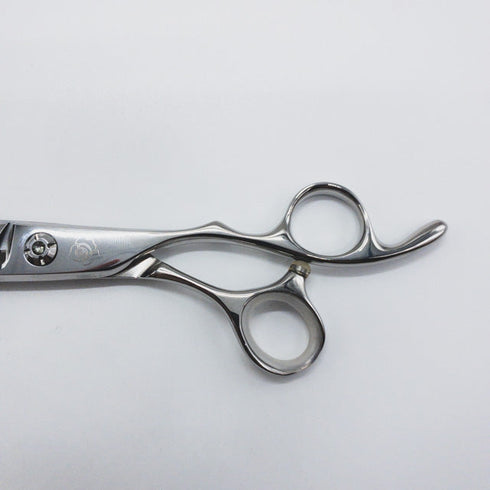 美品【MERITメリット山神剣】air cjn オフセット シザー セニング 美容ハサミ すきばさみ 美容師 理容師 約20% 右利き 6インチ 中古 sc1086