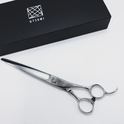新品未使用【内海ウツミUTSUMI】JYO AL80 城 トリミングシザー オフセット 右利き トリマー ペット 7インチ 中古 sc1985