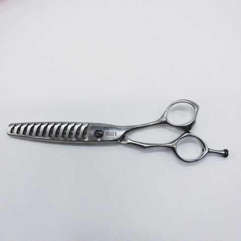 【ミズタニシザーズ ミズタニシザーMIZUTANI SCISSORS】STELLITE alloy 231ステライトアロイ逆刃 オフセット シザー セニング 美容ハサミ すきばさみ 美容師 理容師 約25~30% 右利き 6.1インチ 中古 sc1089