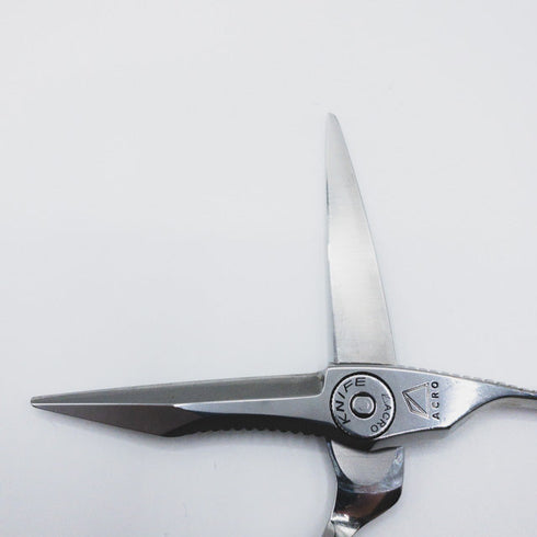 【ミズタニシザーズ ミズタニシザーMIZUTANI SCISSORS】ACRO KNIFEアクロナイフシザー オフセット理容 美容ハサミ 右利き 5.8インチ 中古 sc110