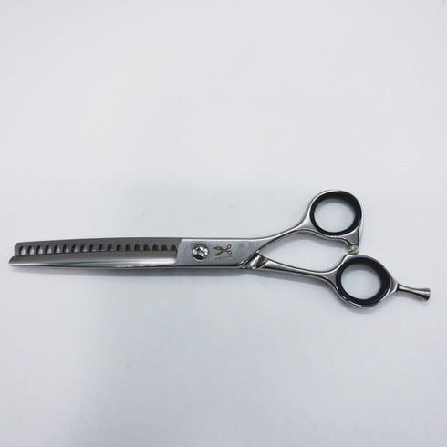 美品【チョッキンシザーCHOKKIN】BL-77スピードブレンディング トリミングシザー 右利き セニング トリマー ペット 6.8インチ 中古 sc1117