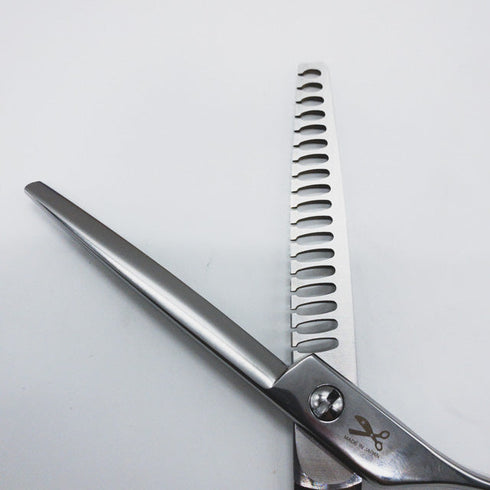 美品【チョッキンシザーCHOKKIN】BL-77スピードブレンディング トリミングシザー 右利き セニング トリマー ペット 6.8インチ 中古 sc1117