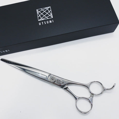 新品未使用【内海ウツミUTSUMI】JYO城 EX75 トリミングシザー オフセット 右利き トリマー ペット 7.5インチ 中古 sc2635