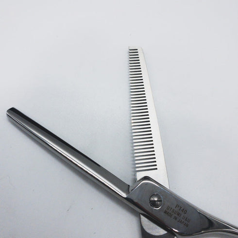 新品未使用【内海ウツミUTSUMI】PT40 トリミングシザー 右利き セニング トリマー ペット 6.5インチ 中古 sc1284