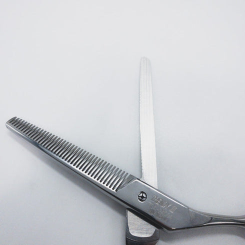 美品【ヒカリシザーズHIKARI光シザーHIKARI SCISSORS】TRENDY3 734 逆刃 オフセット シザー セニング 美容ハサミ すきばさみ 美容師 理容師 約10% 右利き 6インチ 中古 sc1130