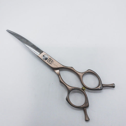 【SVANS.スバンス】SICKLE-4カラフル カーブ トリミングシザー メガネ 右利き トリマー ペット 6.5インチ 中古 sc1140