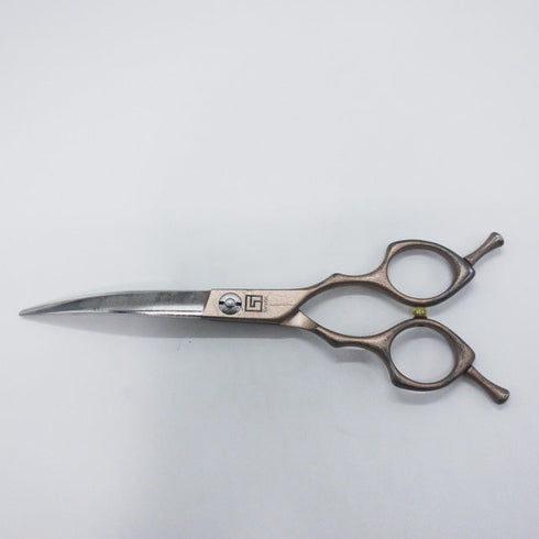 【SVANS.スバンス】SICKLE-4カラフル カーブ トリミングシザー メガネ 右利き トリマー ペット 6.5インチ 中古 sc1140