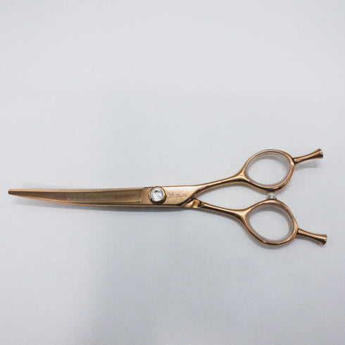 【シルバーラインSilverLine】のこぎり刃スリムカーブSC6510 トリミングシザー メガネ 右利き トリマー ペット 6.5インチ 中古 sc1166