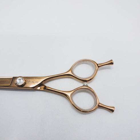 【シルバーラインSilverLine】のこぎり刃スリムカーブSC6510 トリミングシザー メガネ 右利き トリマー ペット 6.5インチ 中古 sc1166