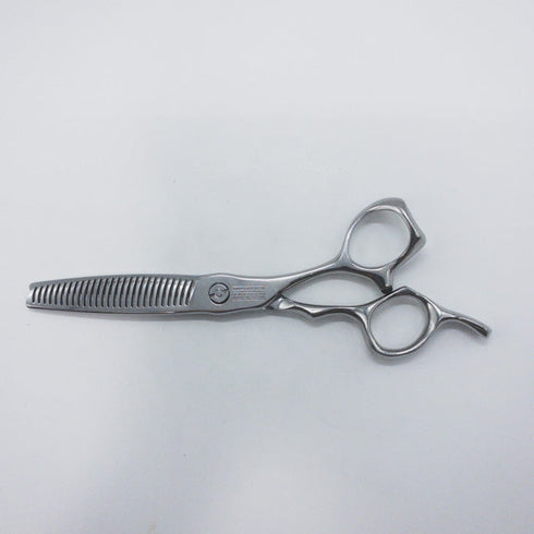 【ミズタニシザーズ ミズタニシザーMIZUTANI SCISSORS】CROSSOVER TH-125 USUBA逆刃 オフセット シザー セニング 美容ハサミ すきばさみ 美容師 理容師 約20~25% 右利き 5.8インチ 中古 sc1168