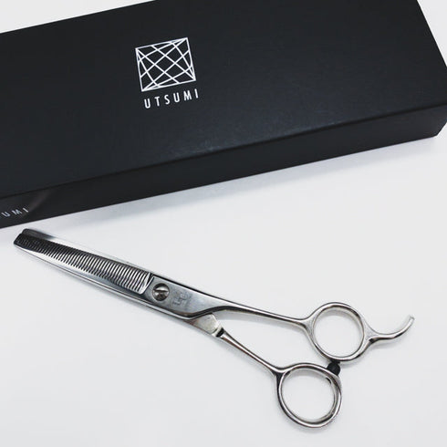【内海ウツミUTSUMI】PT-49 トリミングシザー 右利き セニング トリマー ペット 6.5インチ 中古 sc1217