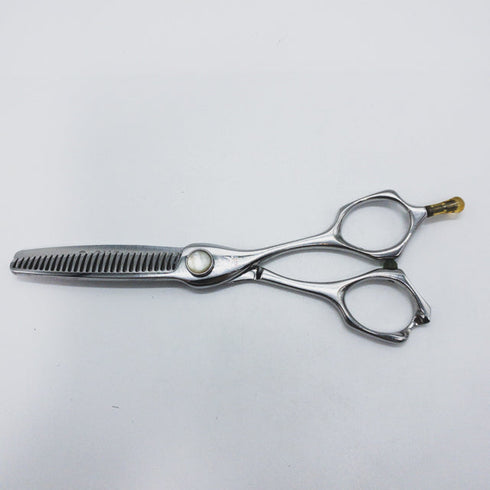 【ヒカリシザーズHIKARI光シザーHIKARI SCISSORS】c-evo 761 メガネ シザー セニング 美容ハサミ すきばさみ 美容師 理容師 約20~30% 右利き 6インチ 中古 sc1222