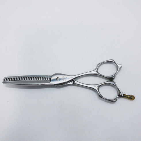 【ヒカリシザーズHIKARI光シザーHIKARI SCISSORS】c-evo 761 メガネ シザー セニング 美容ハサミ すきばさみ 美容師 理容師 約20~30% 右利き 6インチ 中古 sc1222