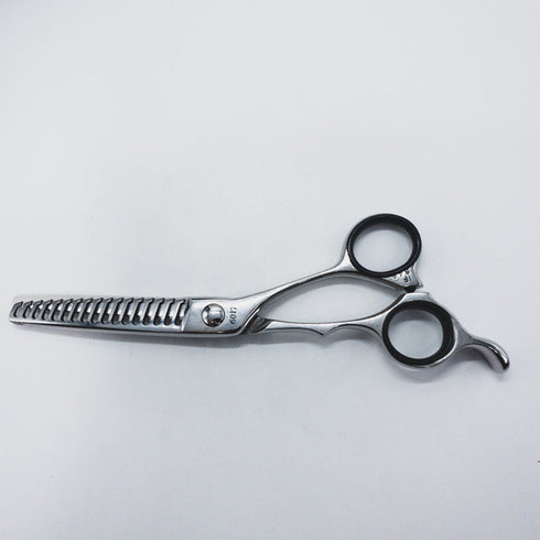 美品【マック シザーBMAC】FT-6017B/B オフセット シザー セニング 美容ハサミ すきばさみ 美容師 理容師 約55~65% 右利き 6インチ 中古 sc1238