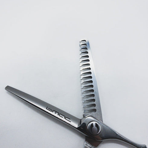 美品【マック シザーBMAC】FT-6017B/B オフセット シザー セニング 美容ハサミ すきばさみ 美容師 理容師 約55~65% 右利き 6インチ 中古 sc1238