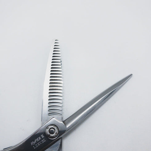 【ルミエールLUMIERE】HyPERⅡ HyPER2 L5XC25 オフセット シザー セニング 美容ハサミ すきばさみ 美容師 理容師 約30% 左利き 6インチ 中古 sc1250