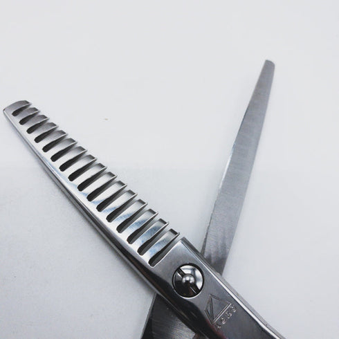 【ミズタニシザーズ ミズタニシザーMIZUTANI SCISSORS】ACRO YURAGI10ユラギ メガネ シザー セニング 美容ハサミ すきばさみ 美容師 理容師 約35~40% 右利き 6インチ 中古 sc1251