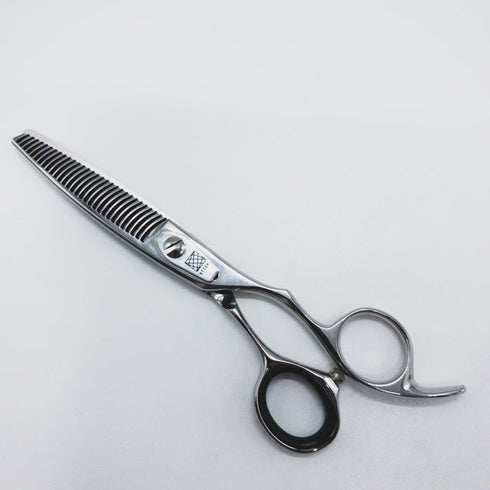 美品【内海ウツミUTSUMI】PR215 オフセット シザー セニング 美容ハサミ すきばさみ 美容師 理容師 約15% 右利き 6インチ 中古 sc1256