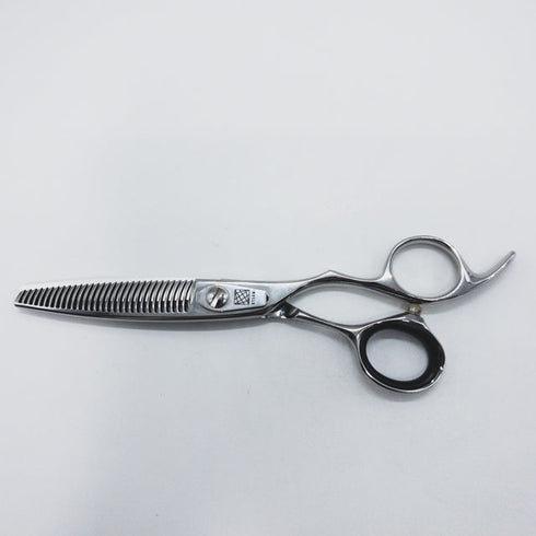 美品【内海ウツミUTSUMI】PR215 オフセット シザー セニング 美容ハサミ すきばさみ 美容師 理容師 約15% 右利き 6インチ 中古 sc1256