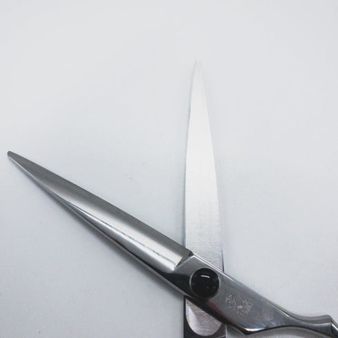 【ヒカリシザーズHIKARI光シザーHIKARI SCISSORS】E-6 シザー オフセット 理容 美容ハサミ 美容師 理容師 右利き 6.2インチ 中古 sc1258