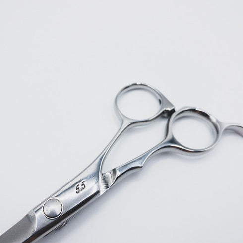 美品【サクシードSUCCEED】CAMELキャメル5.5シザー オフセット理容 美容ハサミ 右利き 5.5インチ 中古 sc126