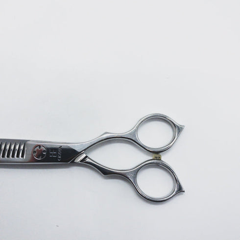 【オオカワプロシザーズ オオカワプロシザーOKAWA PRO SCISSORS】233 メガネ シザー セニング 美容ハサミ すきばさみ 美容師 理容師 約20~25% 右利き 6インチ 中古 sc1267