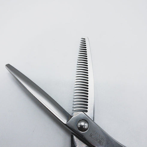 【ハヤシシザーズ ハヤシシザーHAYASHI SCISSORS】 オフセット シザー セニング 美容ハサミ すきばさみ 美容師 理容師 約10~15% 右利き 6インチ 中古 sc1276