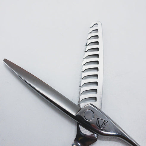 【ミズタニシザーズ ミズタニシザーMIZUTANI SCISSORS】Acroleaf WIDE K-50逆刃 オフセット シザー セニング 美容ハサミ すきばさみ 美容師 理容師 約40~50% 右利き 5.8インチ 中古 sc1287