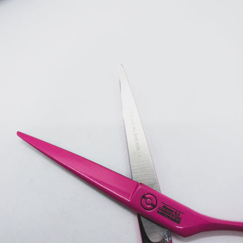 【ミズタニシザーズ ミズタニシザーMIZUTANI SCISSORS】SCHOREM MASTER PINK FLAMINGO6.5 ピンクフラミンゴ シザー オフセット 理容 美容ハサミ 美容師 理容師 右利き 6.5インチ 中古 sc1297