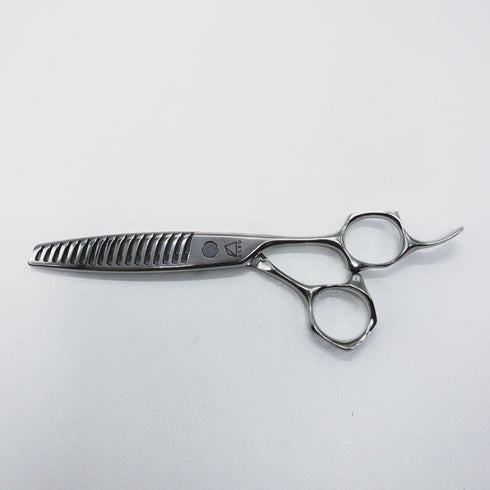 【ミズタニシザーズ ミズタニシザーMIZUTANI SCISSORS】Acroleaf WIDE K-25正刃 オフセット シザー セニング 美容ハサミ すきばさみ 美容師 理容師 約15~25% 右利き 5.8インチ 中古 sc1298