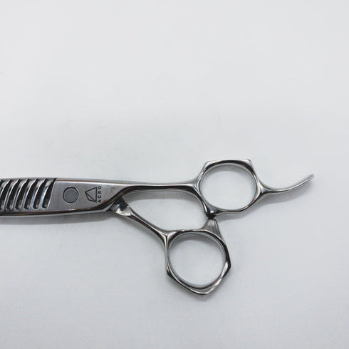 【ミズタニシザーズ ミズタニシザーMIZUTANI SCISSORS】Acroleaf WIDE K-25正刃 オフセット シザー セニング 美容ハサミ すきばさみ 美容師 理容師 約15~25% 右利き 5.8インチ 中古 sc1298