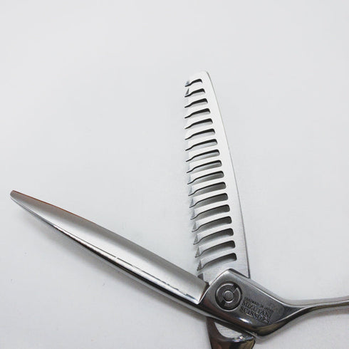 【ミズタニシザーズ ミズタニシザーMIZUTANI SCISSORS】Acroleaf WIDE K-25正刃 オフセット シザー セニング 美容ハサミ すきばさみ 美容師 理容師 約15~25% 右利き 5.8インチ 中古 sc1298
