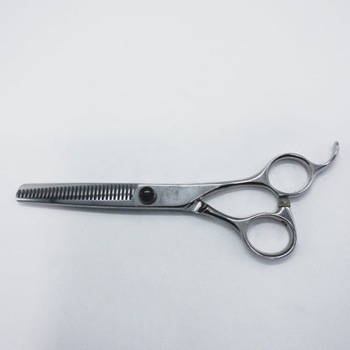 【ヒカリシザーズHIKARI光シザーHIKARI SCISSORS】6032 オフセット シザー セニング 美容ハサミ すきばさみ 美容師 理容師 約40% 右利き 6インチ 中古 sc1304