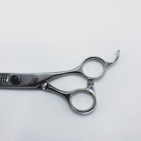 【ヒカリシザーズHIKARI光シザーHIKARI SCISSORS】6032 オフセット シザー セニング 美容ハサミ すきばさみ 美容師 理容師 約40% 右利き 6インチ 中古 sc1304