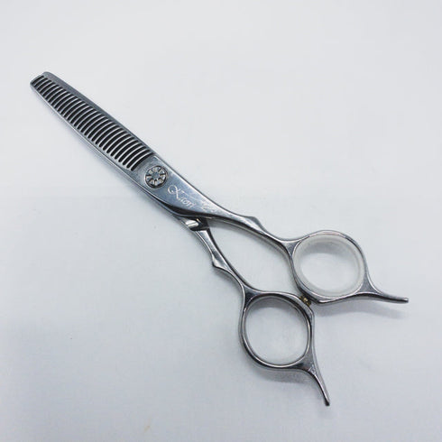 【ハヤシシザーズ ハヤシシザーHAYASHI SCISSORS】V-30RW-WH-6 メガネ シザー セニング 美容ハサミ すきばさみ 美容師 理容師 約25~30% 右利き 6インチ 中古 sc1307