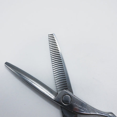 【ハヤシシザーズ ハヤシシザーHAYASHI SCISSORS】V-30RW-WH-6 メガネ シザー セニング 美容ハサミ すきばさみ 美容師 理容師 約25~30% 右利き 6インチ 中古 sc1307